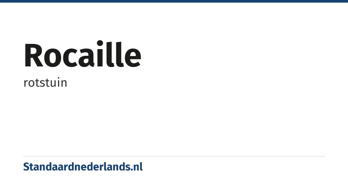 rocaille: rotstuin
