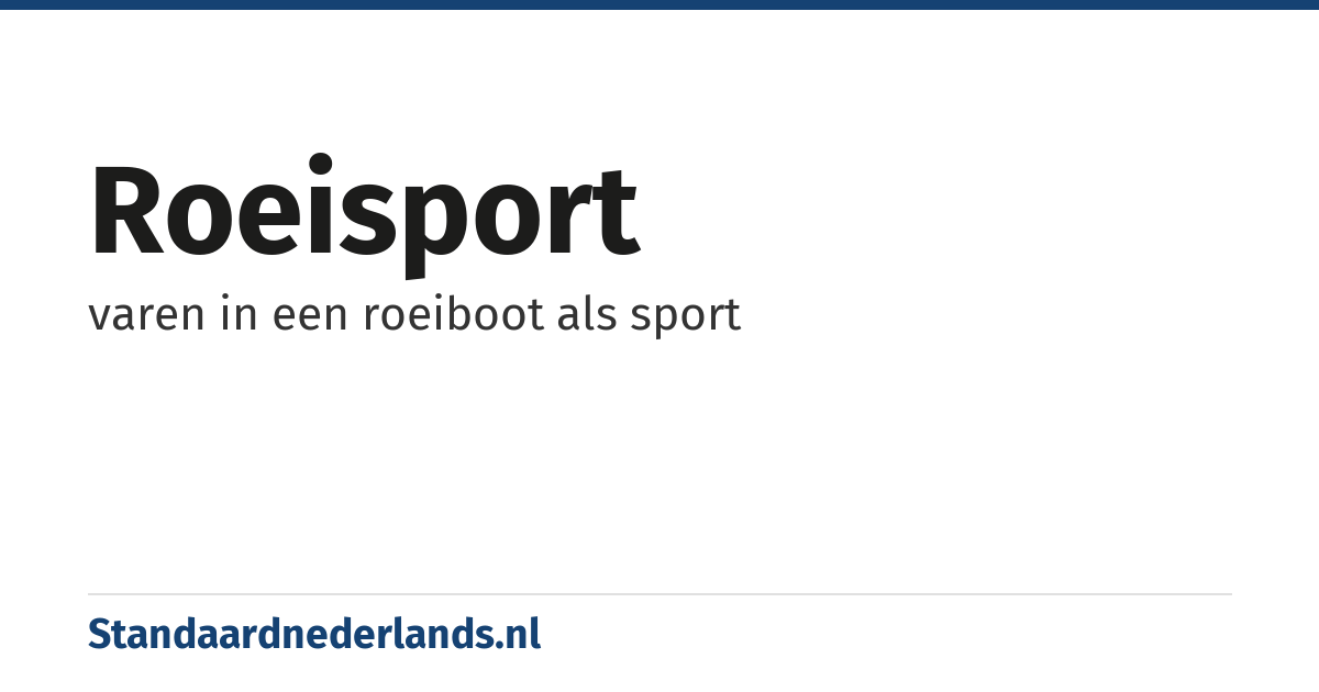 roeisport: varen in een roeiboot als sport