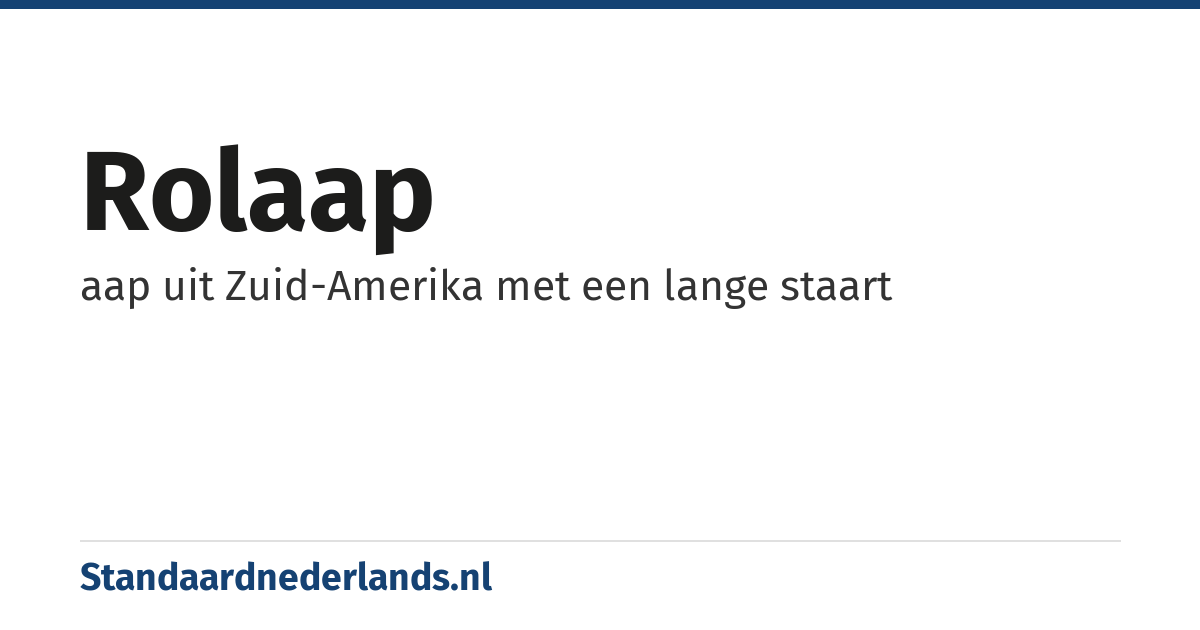 rolaap: aap uit Zuid-Amerika met een lange staart