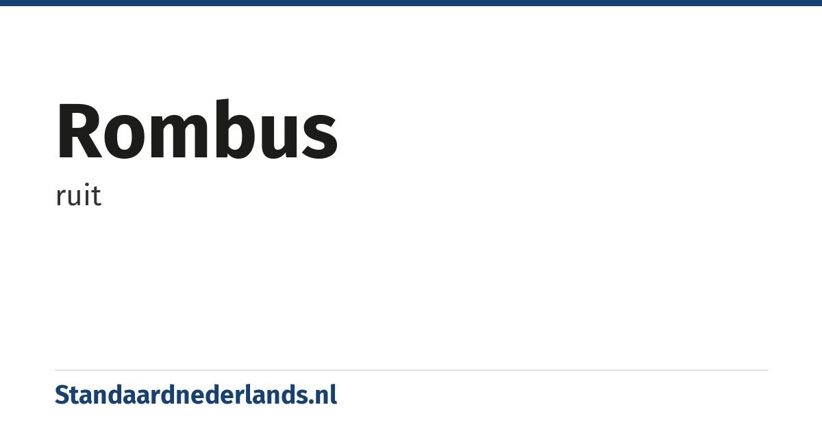 rombus: ruit