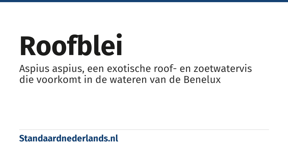 roofblei: Aspius aspius, een exotische roof- en zoetwatervis die voorkomt in de wateren van de Benelux