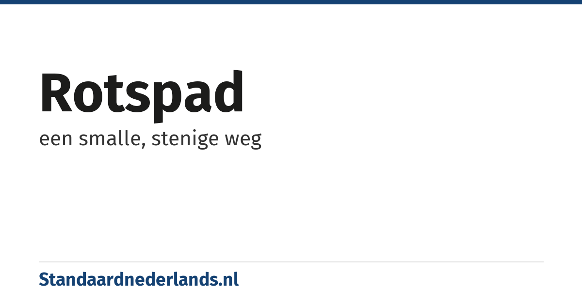 rotspad: een smalle, stenige weg