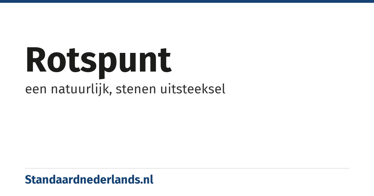 rotspunt: een natuurlijk, stenen uitsteeksel