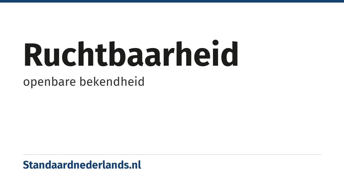 ruchtbaarheid: openbare bekendheid