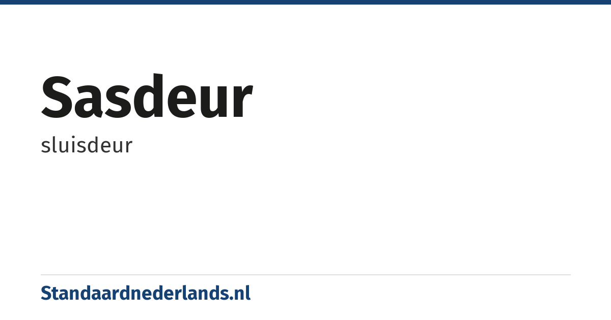 sasdeur: sluisdeur