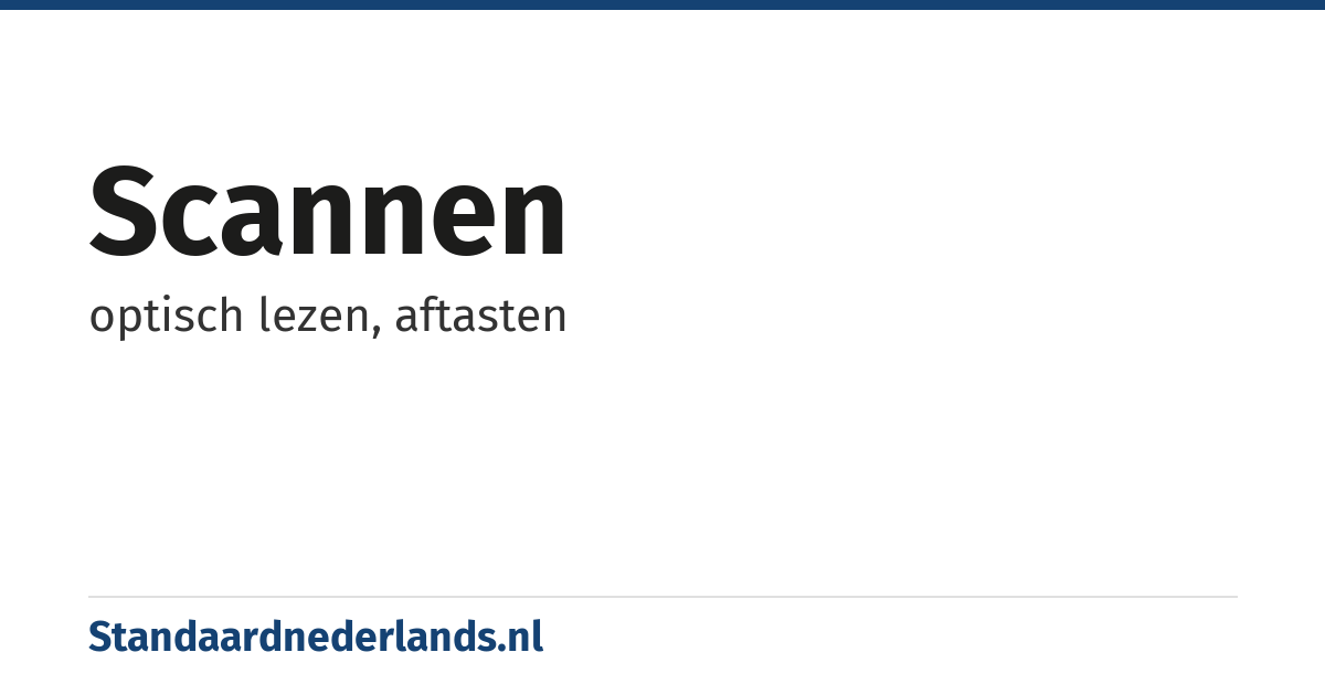 scannen: optisch lezen, aftasten