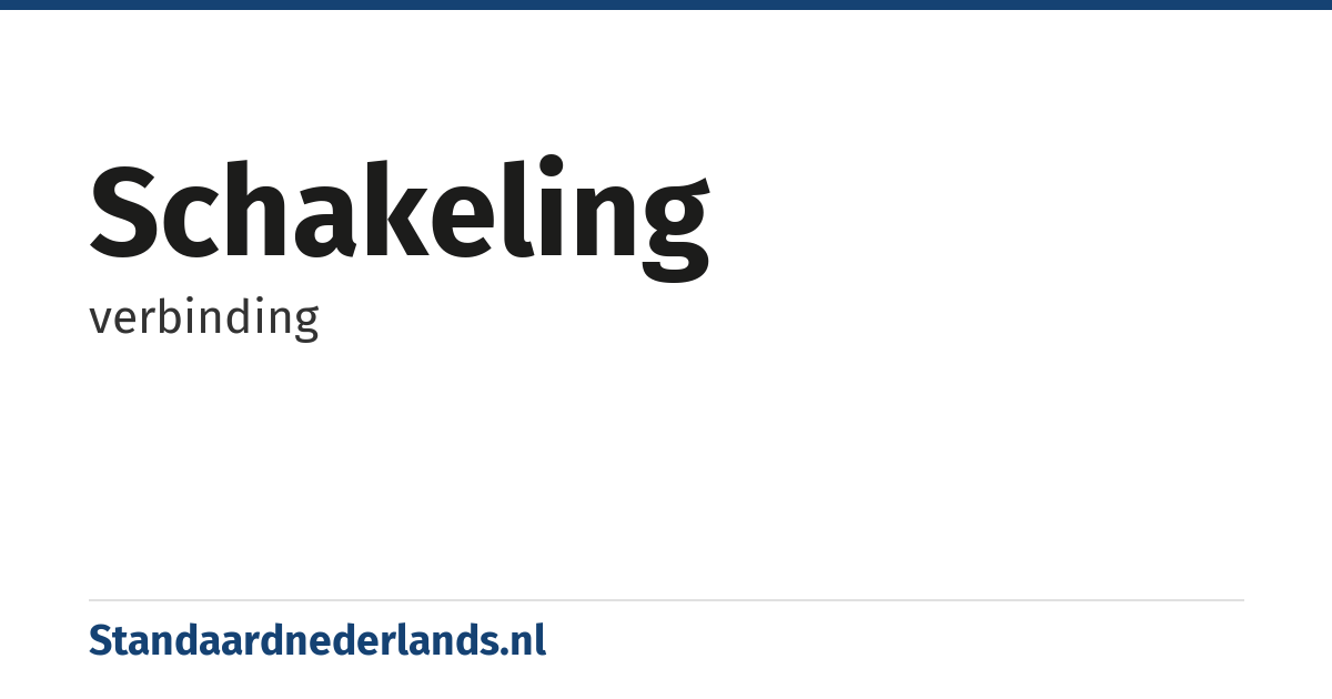 schakeling: verbinding