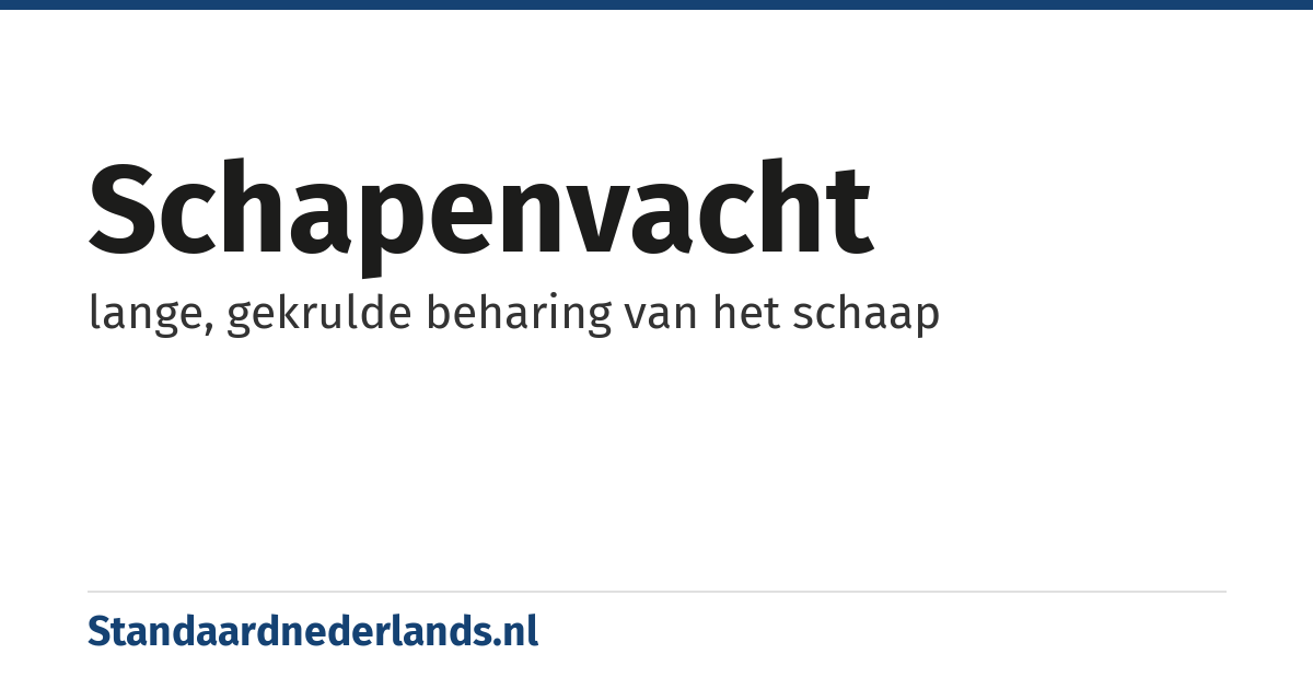 schapenvacht: lange, gekrulde beharing van het schaap