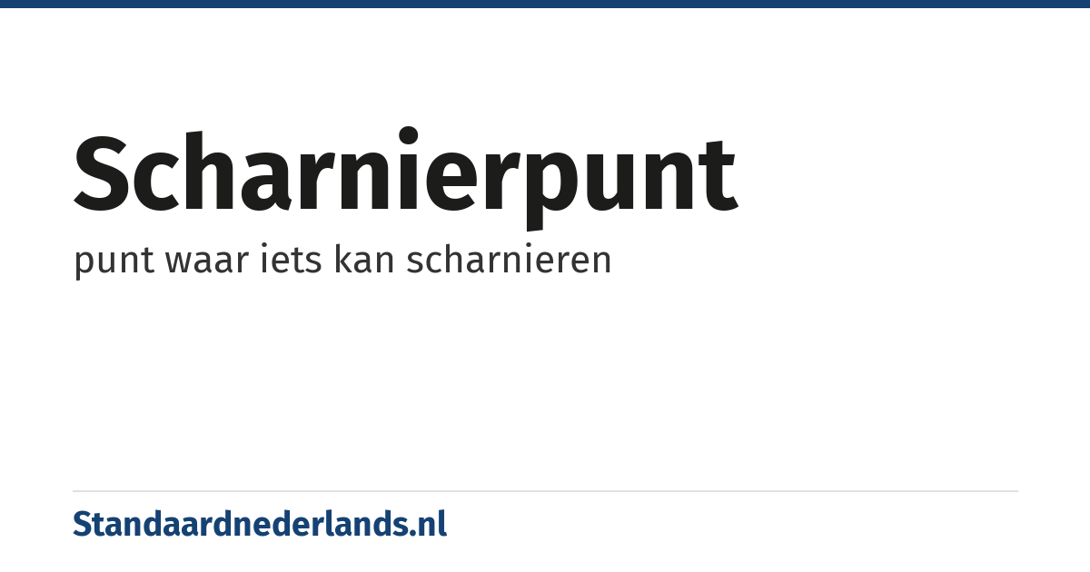 scharnierpunt: punt waar iets kan scharnieren