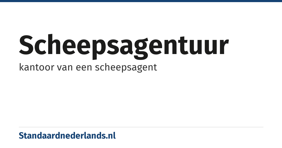 scheepsagentuur: kantoor van een scheepsagent