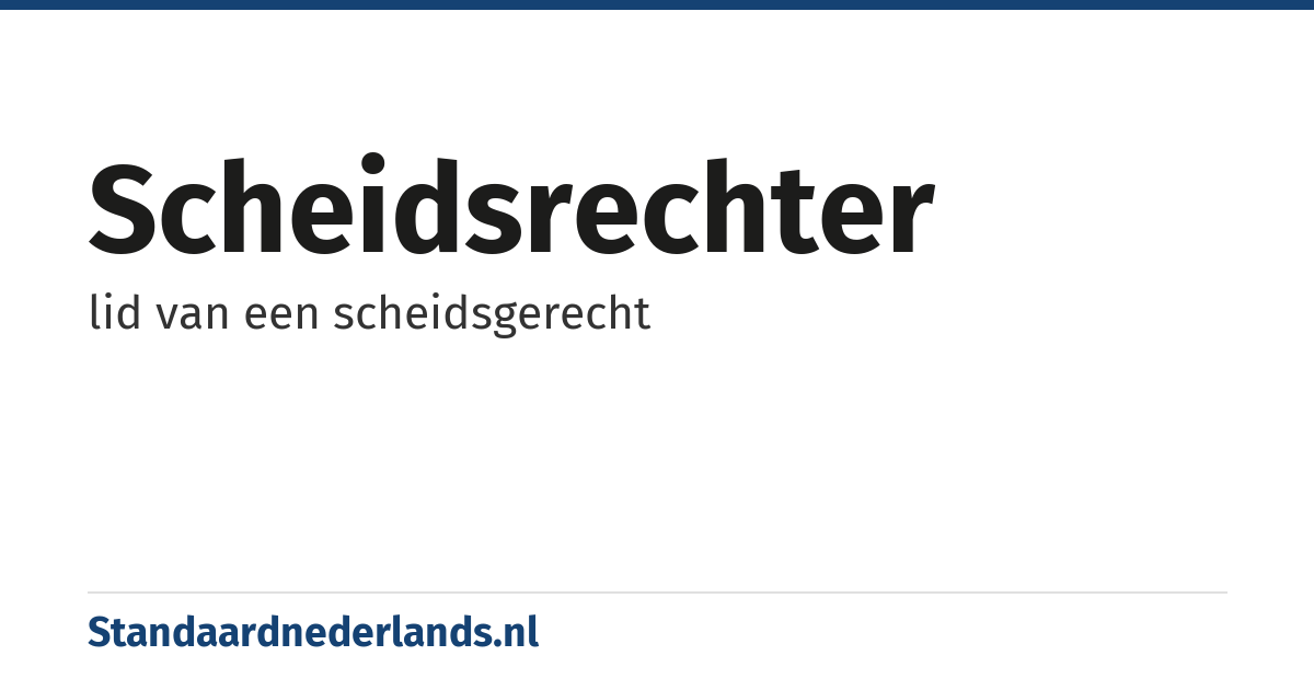 scheidsrechter: lid van een scheidsgerecht
