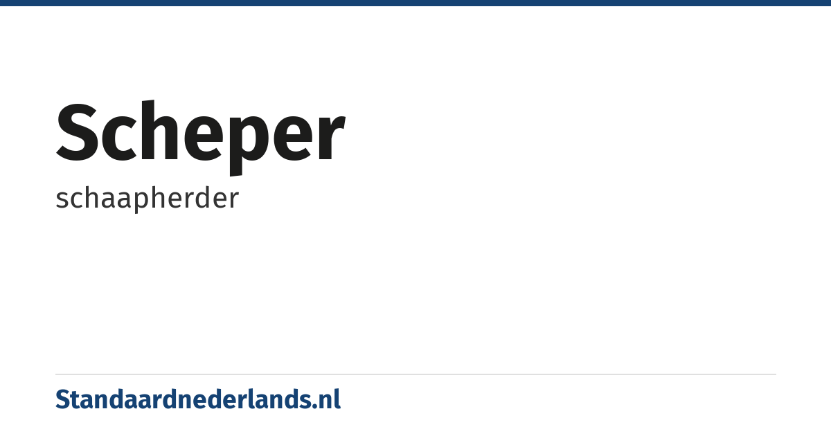 scheper: schaapherder