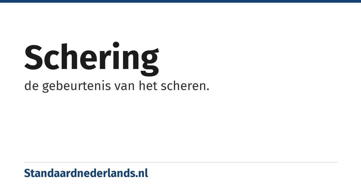 schering: de gebeurtenis van het scheren.
