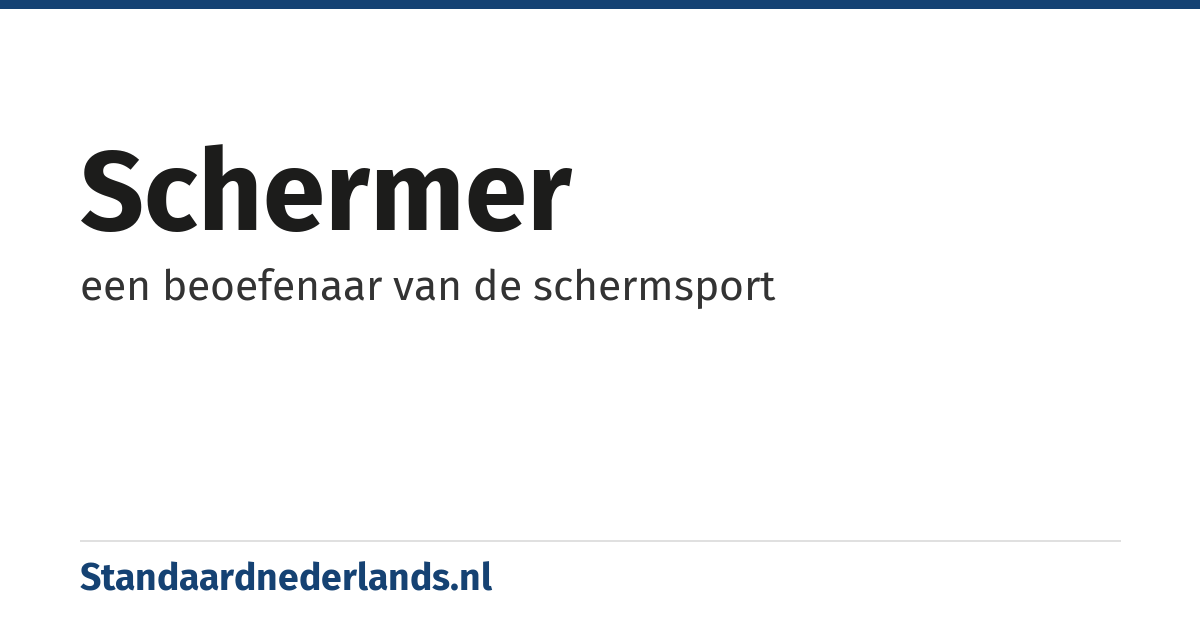 schermer: een beoefenaar van de schermsport