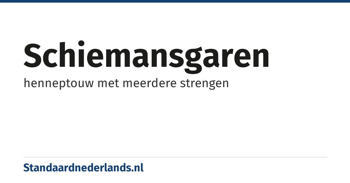 schiemansgaren: henneptouw met meerdere strengen