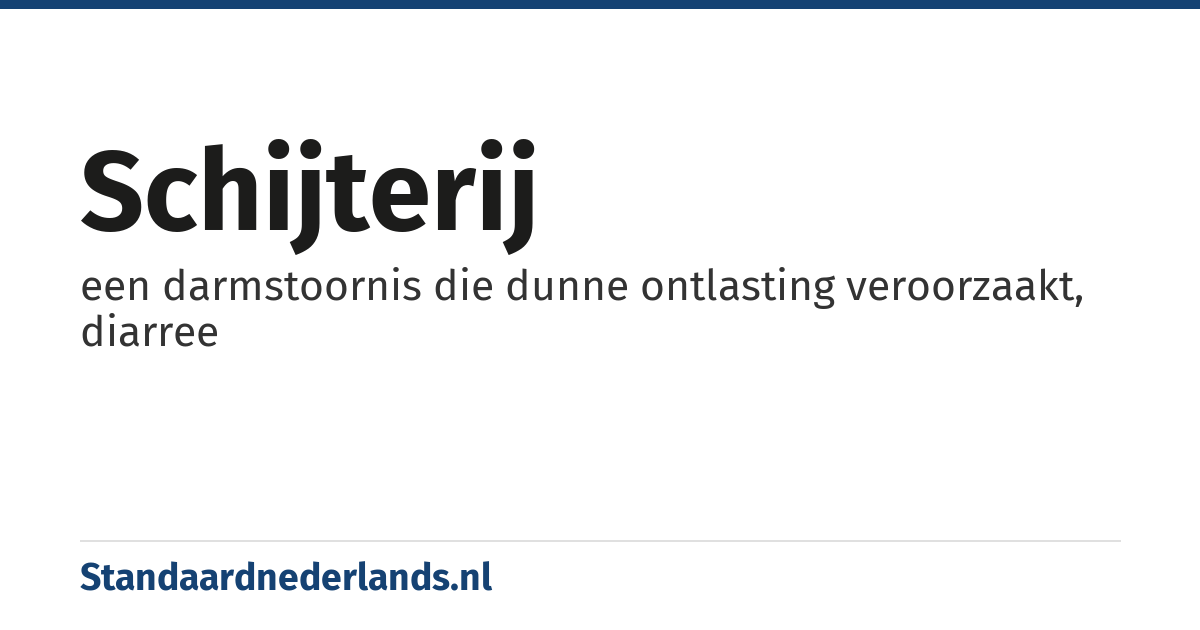 schijterij: een darmstoornis die dunne ontlasting veroorzaakt, diarree