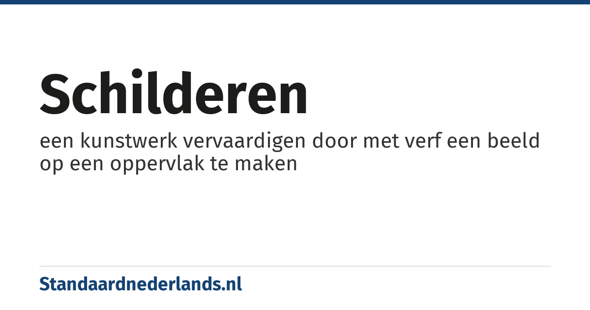 schilderen: een kunstwerk vervaardigen door met verf een beeld op een oppervlak te maken