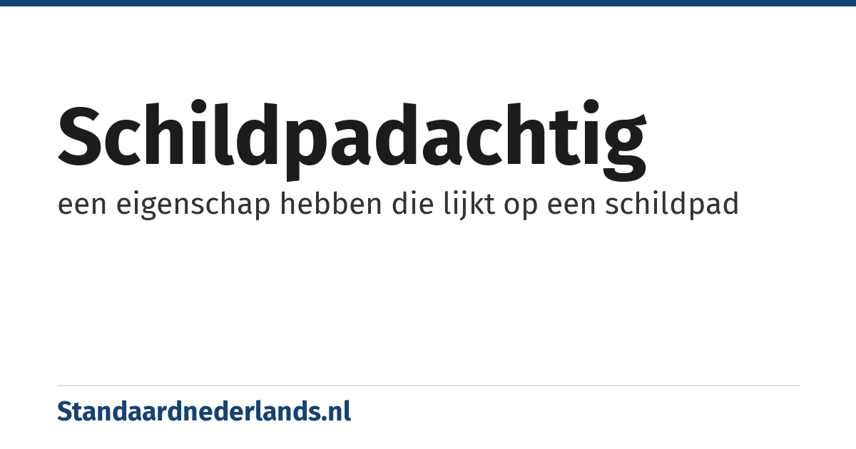 schildpadachtig: een eigenschap hebben die lijkt op een schildpad