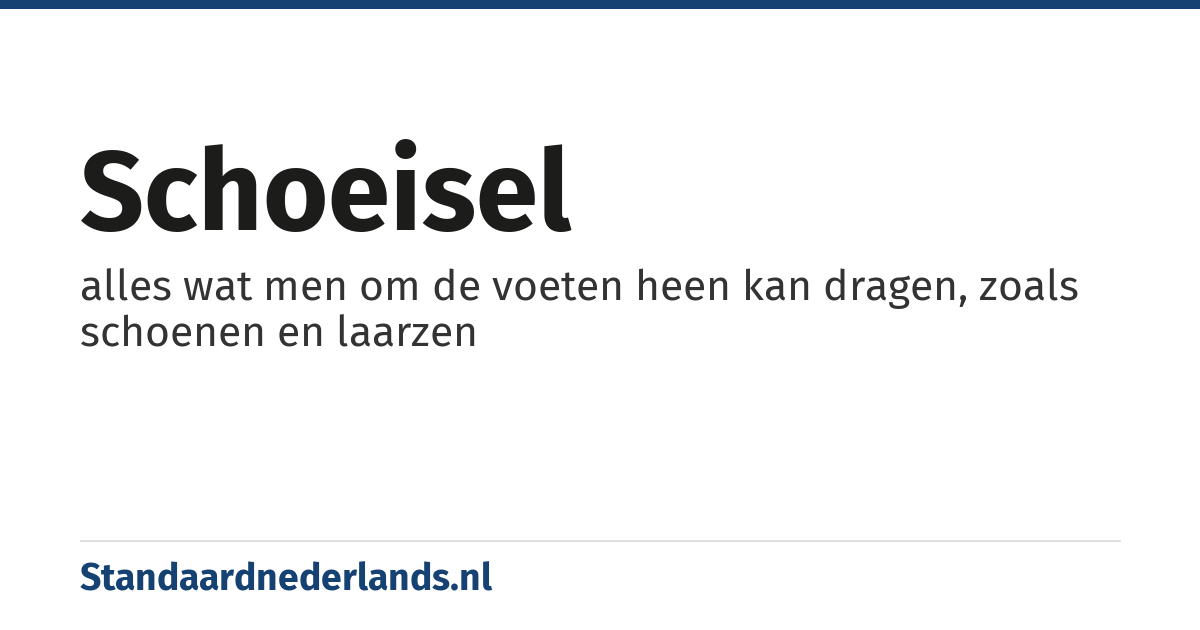 schoeisel: alles wat men om de voeten heen kan dragen, zoals schoenen en laarzen