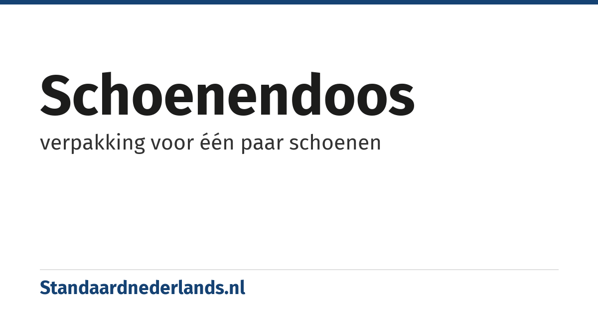 schoenendoos: verpakking voor één paar schoenen