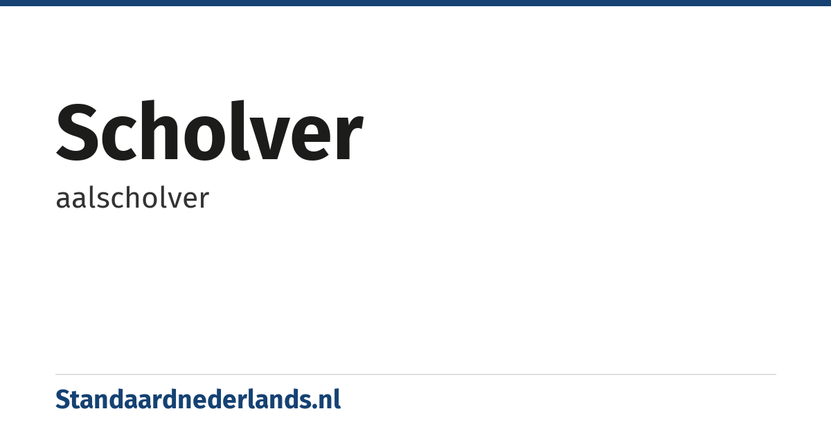 scholver: aalscholver