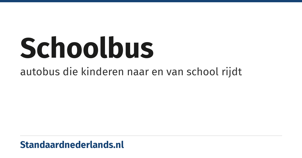 schoolbus: autobus die kinderen naar en van school rijdt