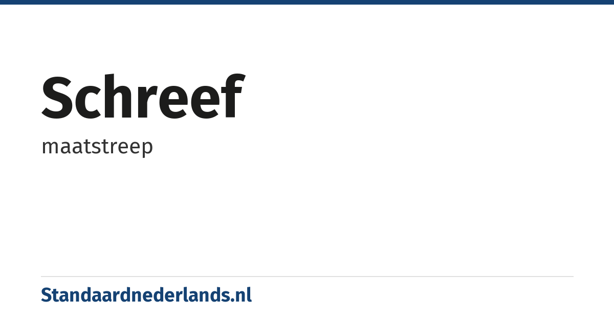 schreef: maatstreep