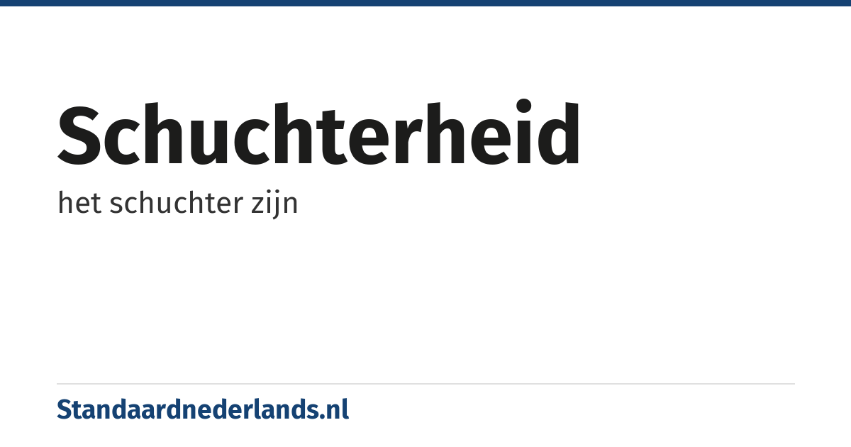 schuchterheid: het schuchter zijn