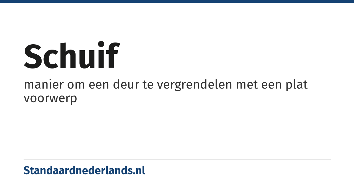 schuif: manier om een deur te vergrendelen met een plat voorwerp
