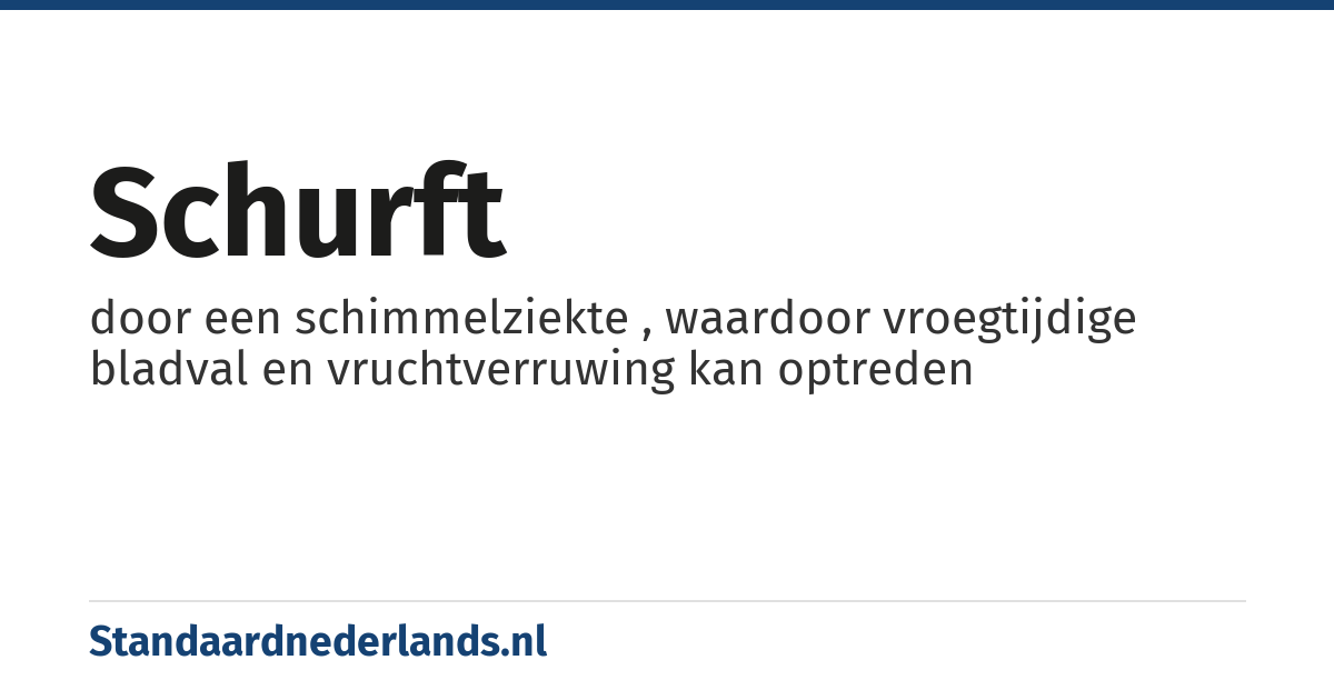 schurft: door een schimmelziekte , waardoor vroegtijdige bladval en vruchtverruwing kan optreden