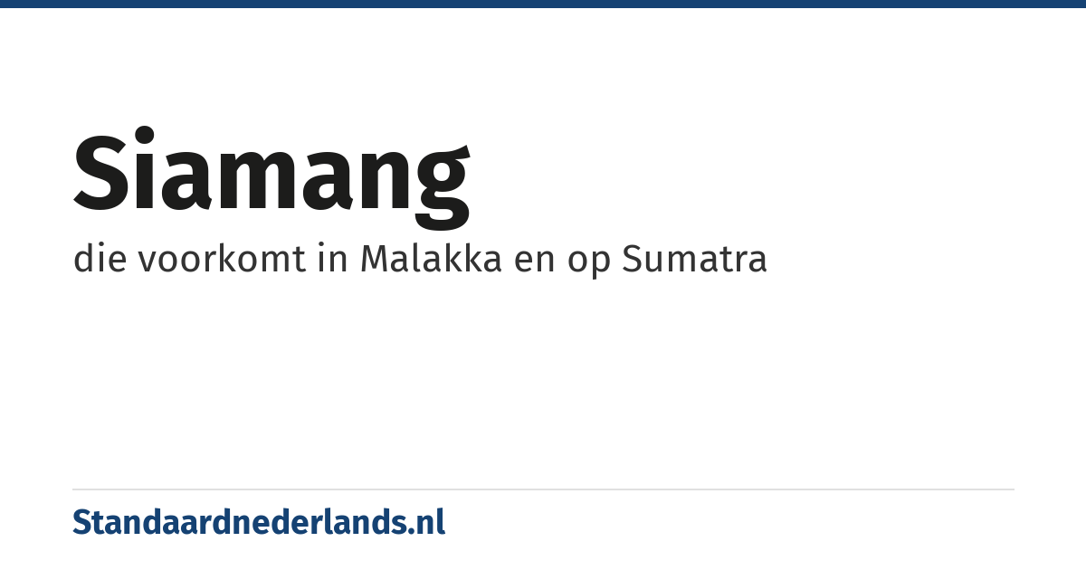 siamang: die voorkomt in Malakka en op Sumatra