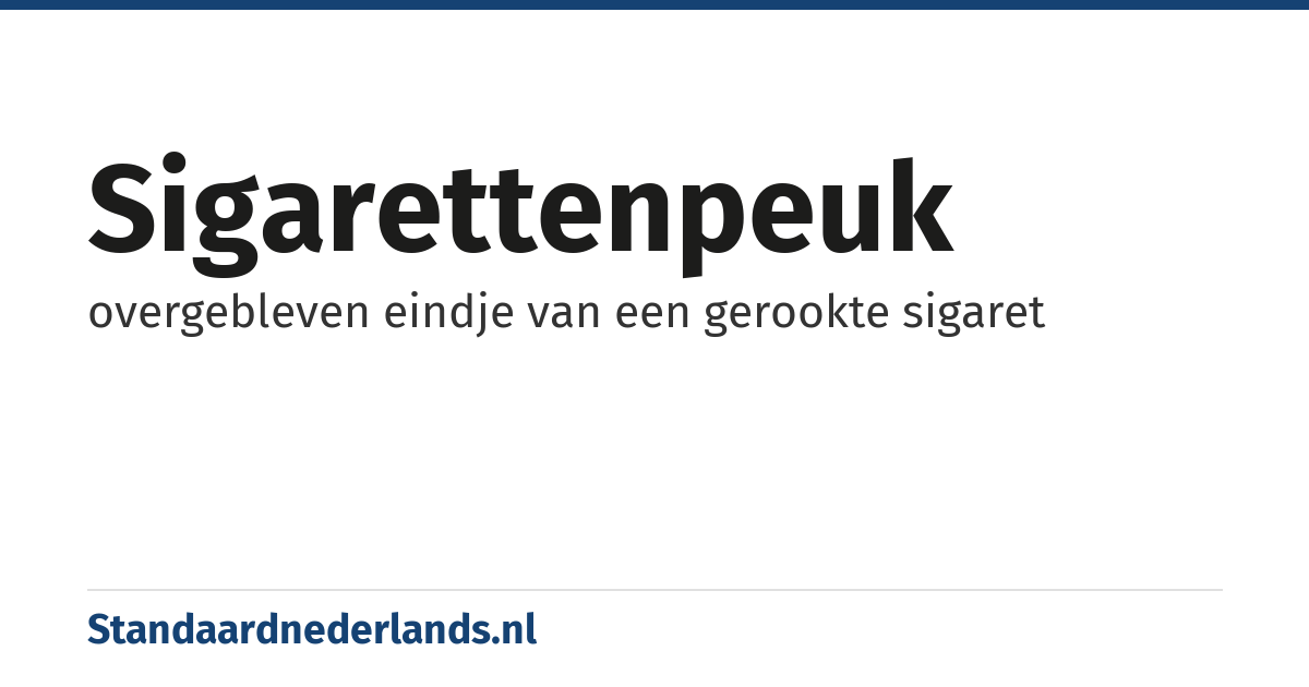 sigarettenpeuk: overgebleven eindje van een gerookte sigaret
