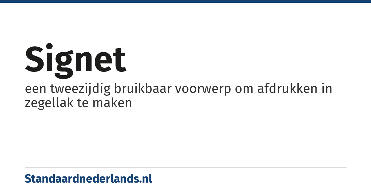 signet: een tweezijdig bruikbaar voorwerp om afdrukken in zegellak te maken