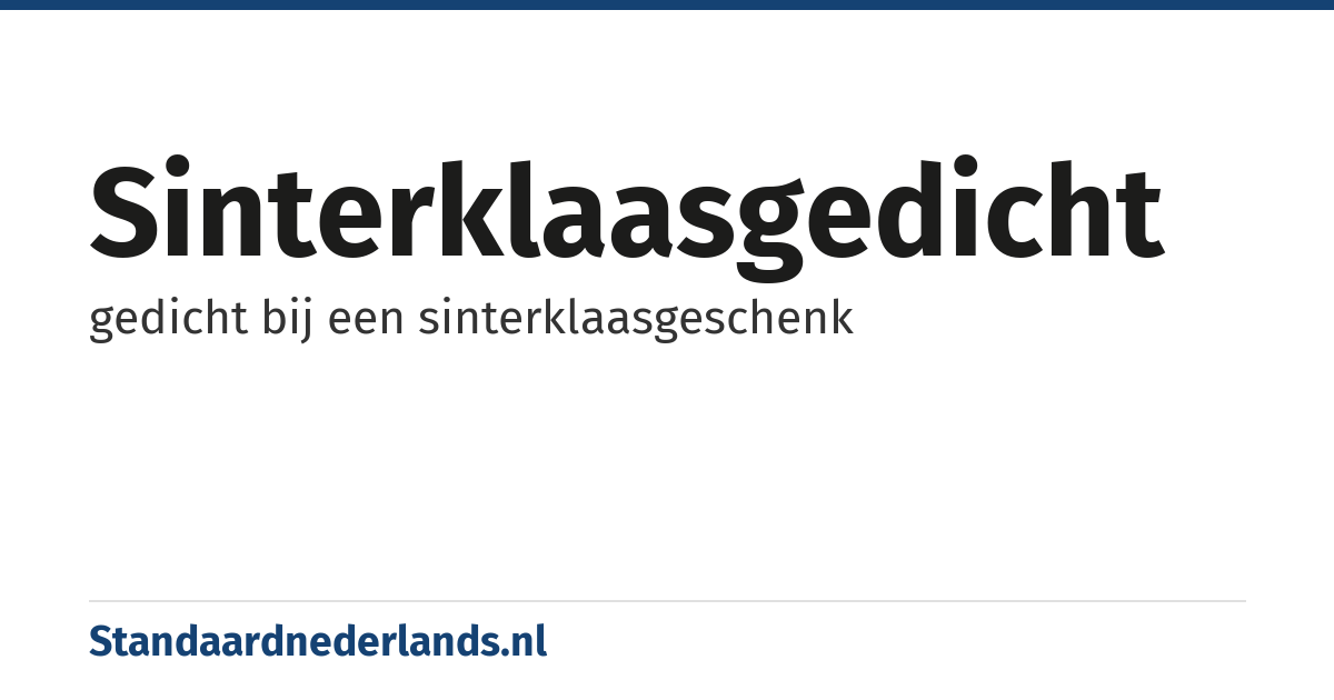 sinterklaasgedicht: gedicht bij een sinterklaasgeschenk