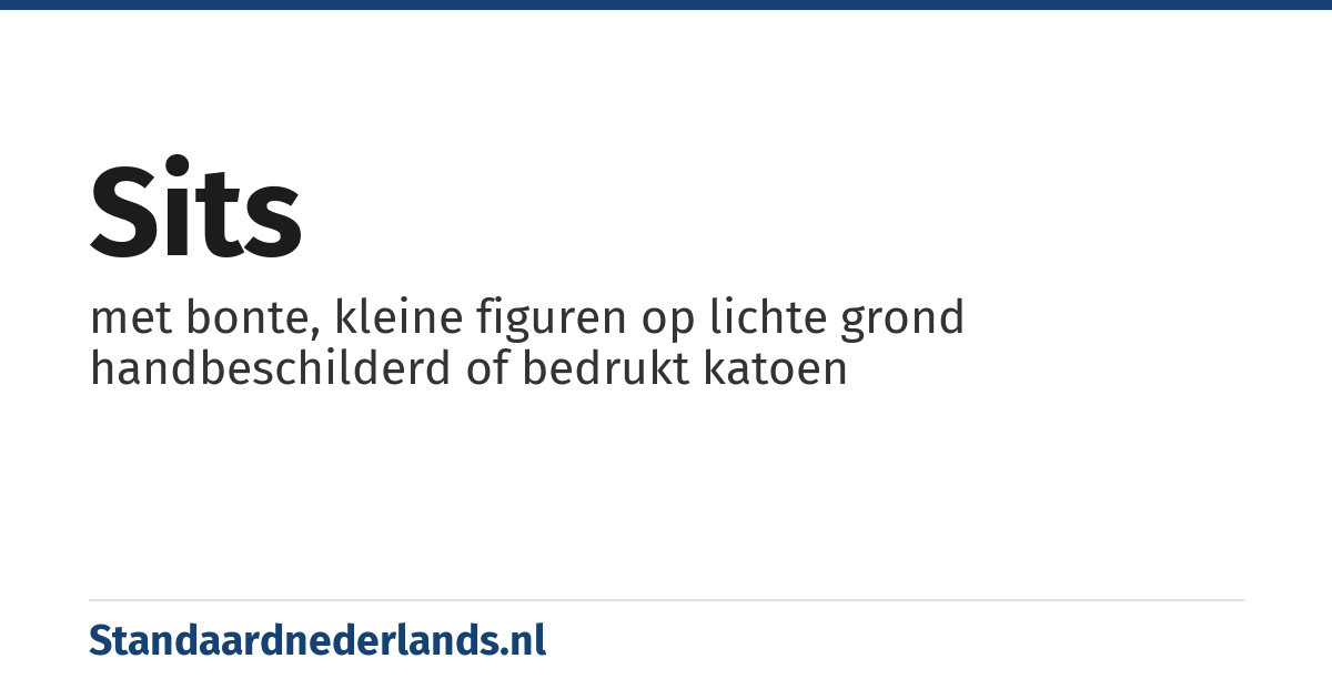 sits: met bonte, kleine figuren op lichte grond handbeschilderd of bedrukt katoen