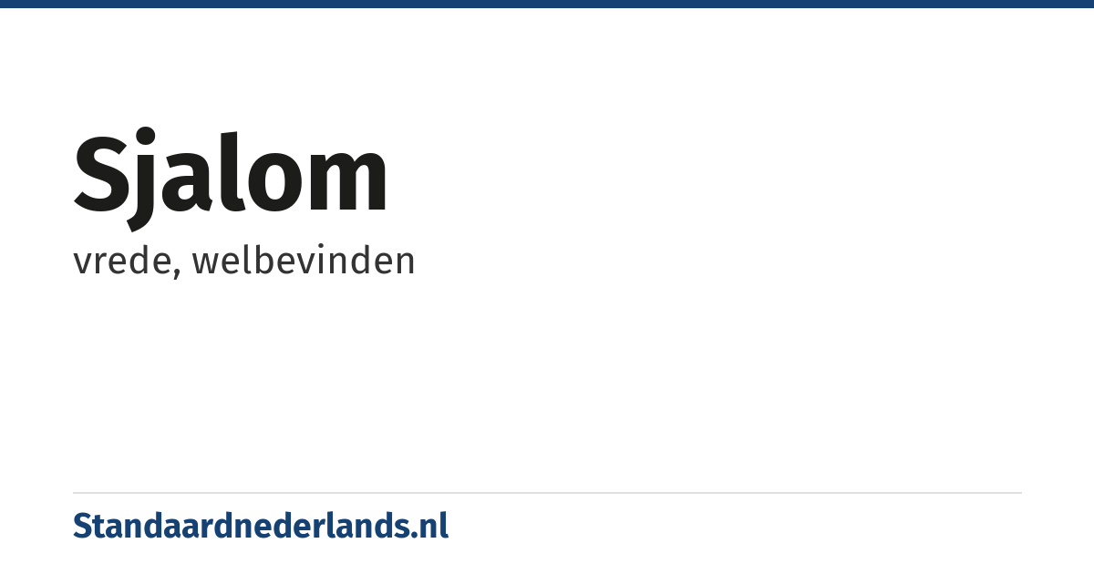 sjalom: vrede, welbevinden