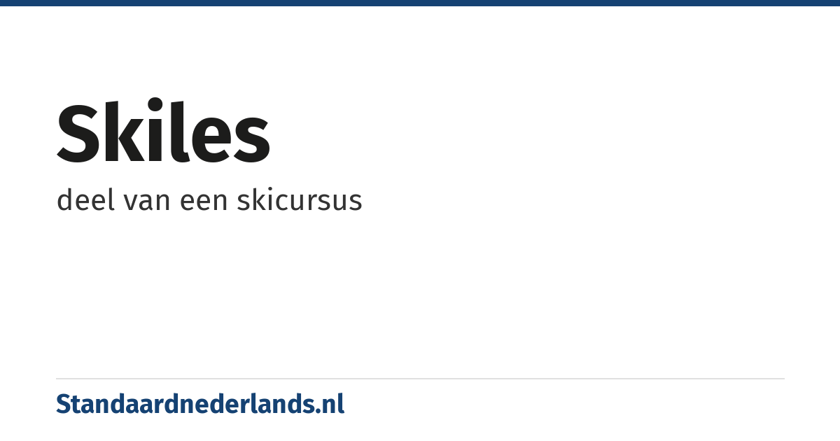 skiles: deel van een skicursus