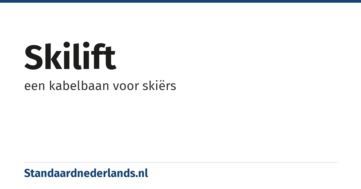 skilift: een kabelbaan voor skiërs