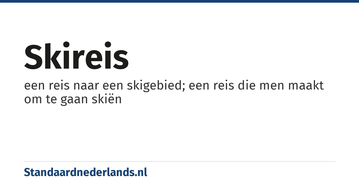 skireis: een reis naar een skigebied; een reis die men maakt om te gaan skiën