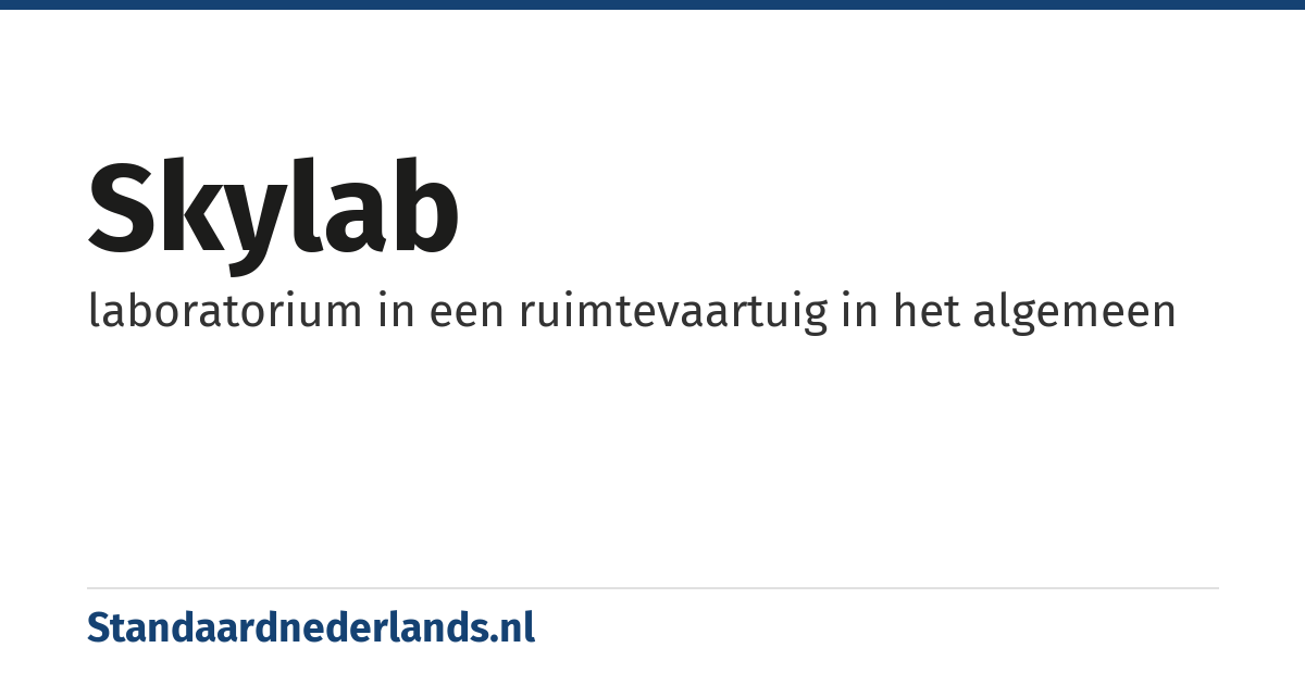 skylab: laboratorium in een ruimtevaartuig in het algemeen