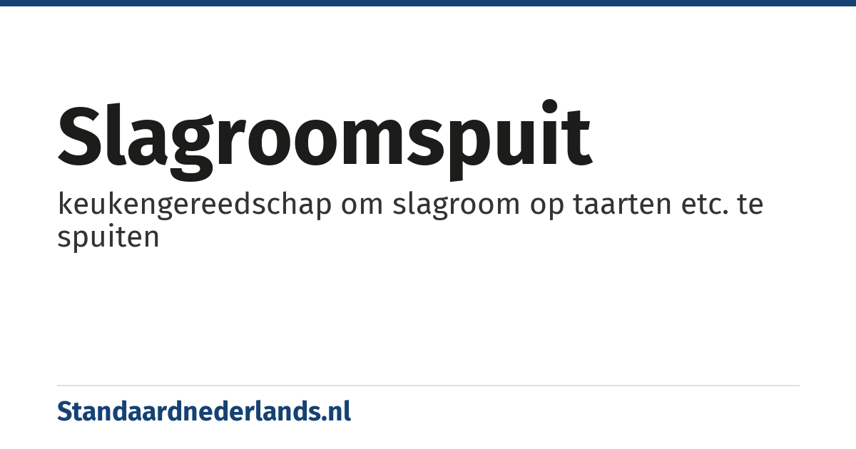 slagroomspuit: keukengereedschap om slagroom op taarten etc. te spuiten