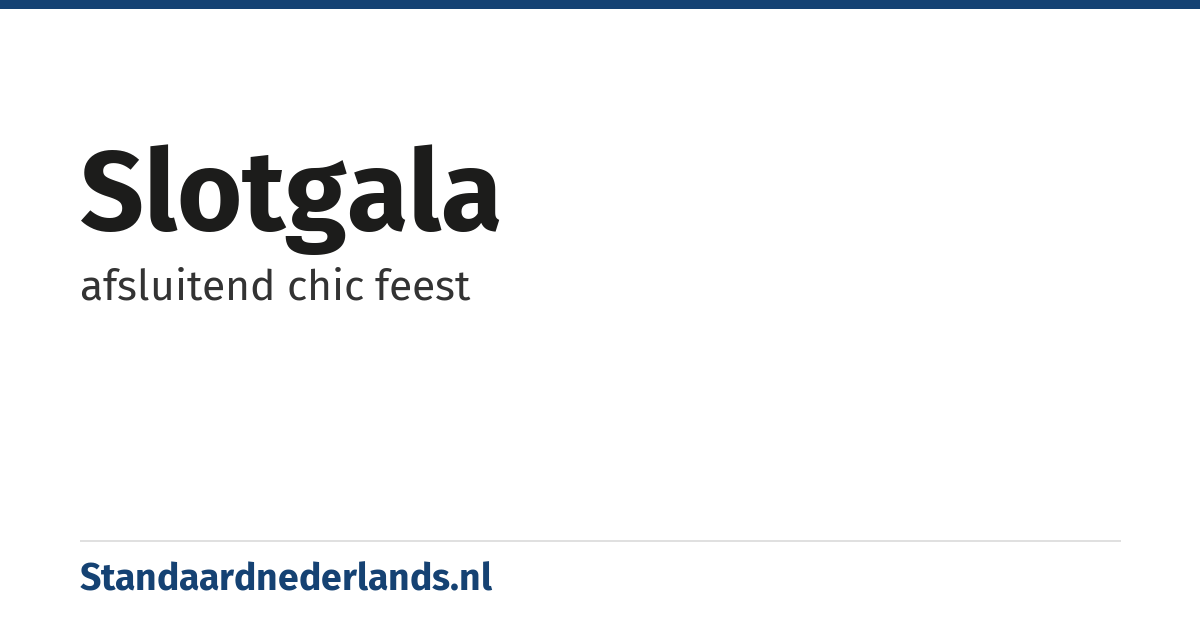 slotgala: afsluitend chic feest
