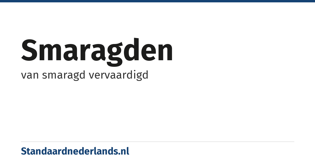 smaragden: van smaragd vervaardigd