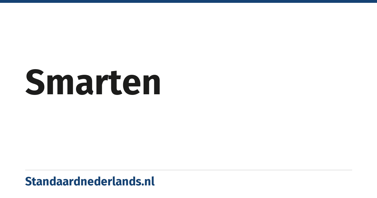 smarten: met (geteerd) zeildoek bekleden.