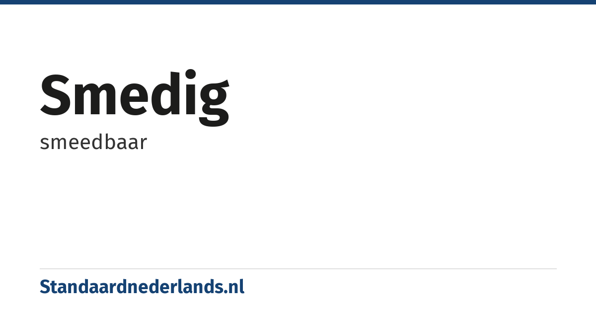 smedig: smeedbaar