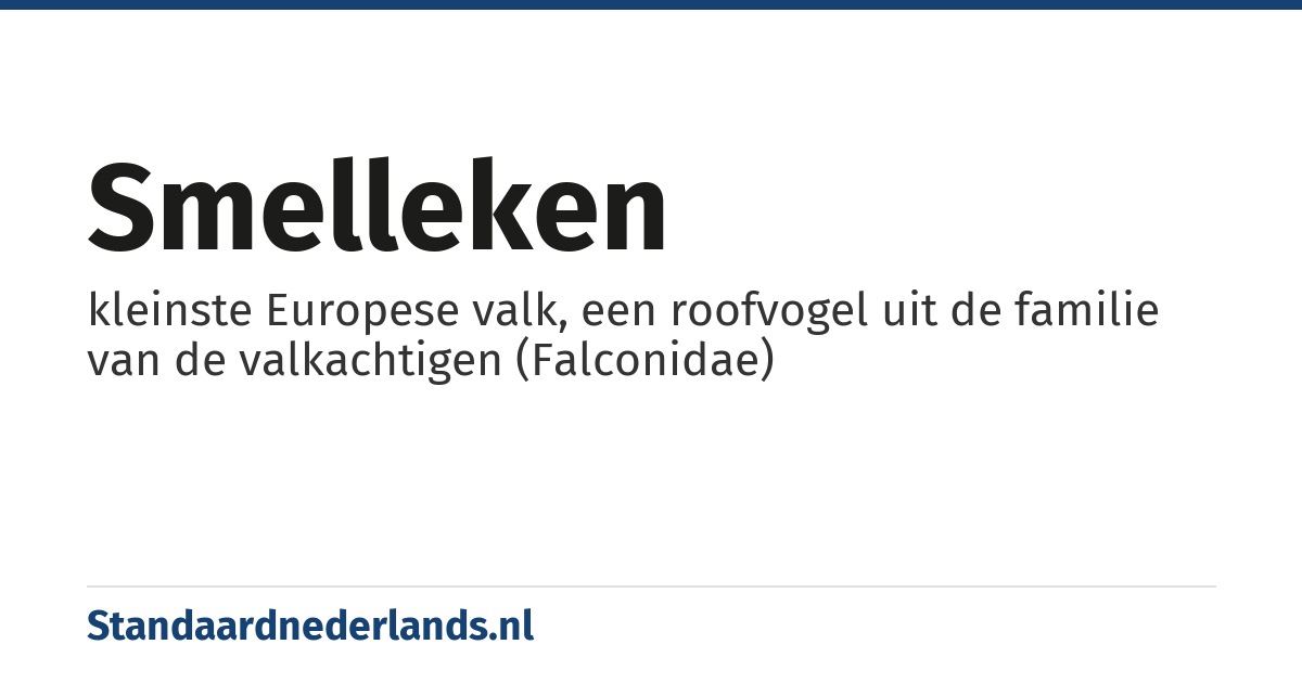 smelleken: kleinste Europese valk, een roofvogel uit de familie van de valkachtigen (Falconidae)