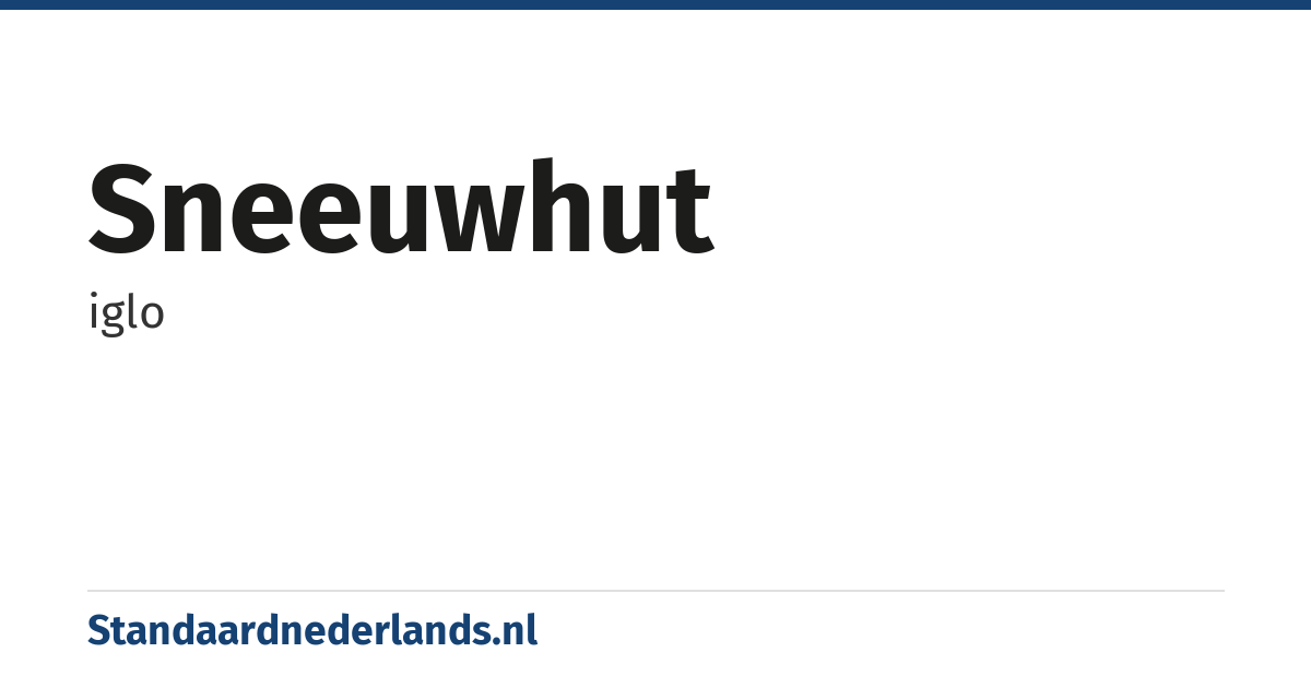 sneeuwhut: iglo