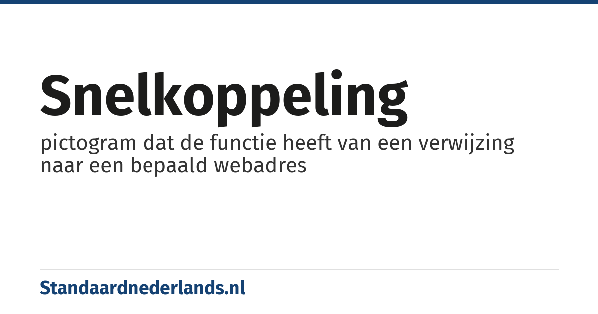 snelkoppeling: pictogram dat de functie heeft van een verwijzing naar een bepaald webadres