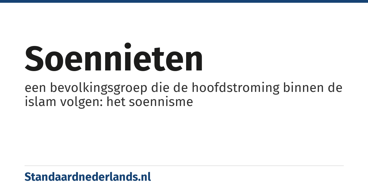 soennieten: een bevolkingsgroep die de hoofdstroming binnen de islam volgen: het soennisme