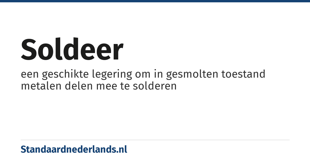 soldeer: een geschikte legering om in gesmolten toestand metalen delen mee te solderen